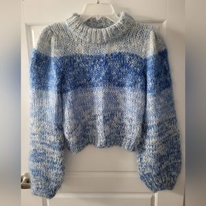 GANNI MOHAIR SWEATER IN BLUE.